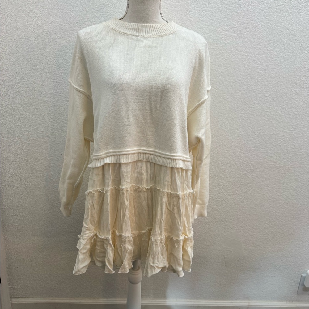 Altar'd State Cream Layered Mini Dress - Picture 3 of 6